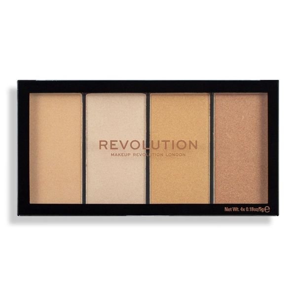 Makeup Revolution палитра хайлайтър Re-Loaded Lustre Lights Warm 4 цвята