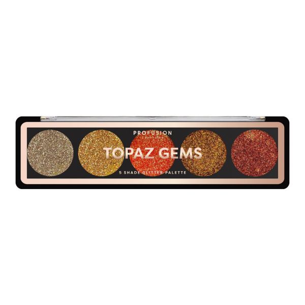 Profusion палитра брокат за очи TOPAZ GEMS 5 цвята