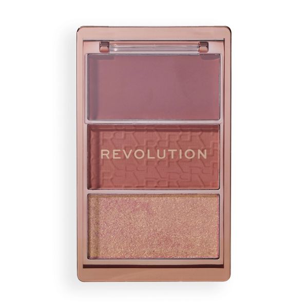 Revolution  палитра руж Blush Icon Rose 3 цвята
