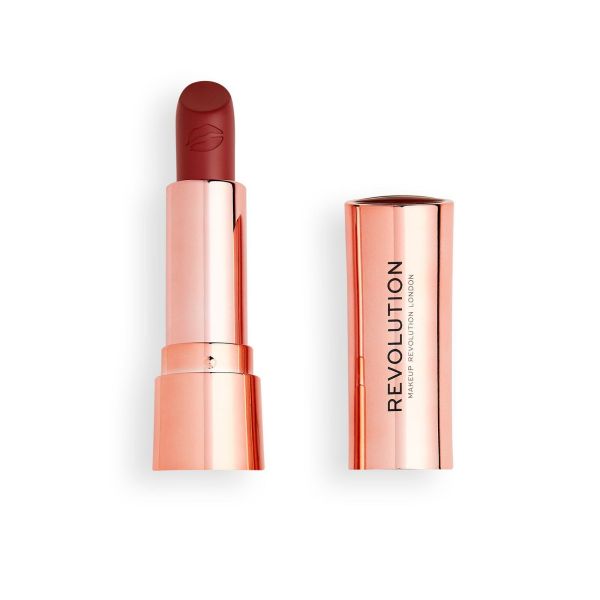 Makeup Revolution червило за устни Satin Kiss Rose Muted Red