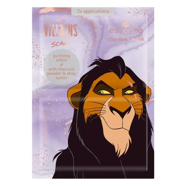 Essence Disney почистваща маска за лице с глина 03 Scar 2 броя х10мл.