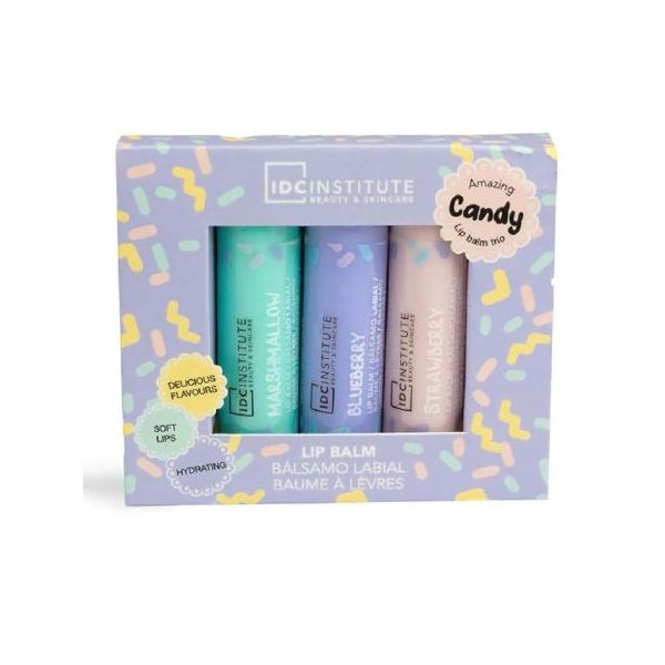 IDC Institute комплект балсам за устни  3 броя CANDY 