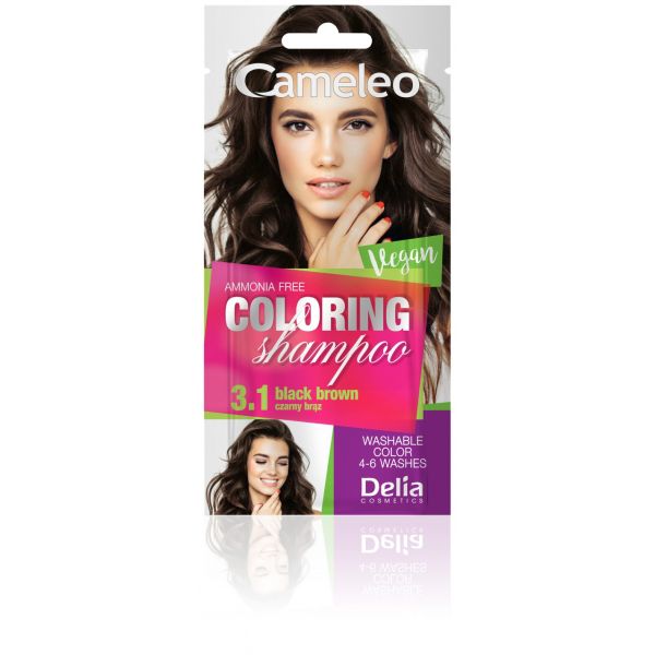 Cameleo Оцветяващ шампоан саше 3.1 черно кафяво 40мл.
