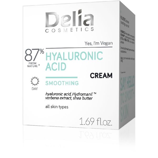 Delia изглаждащ дневен крем за лице Hyaluronic 50мл