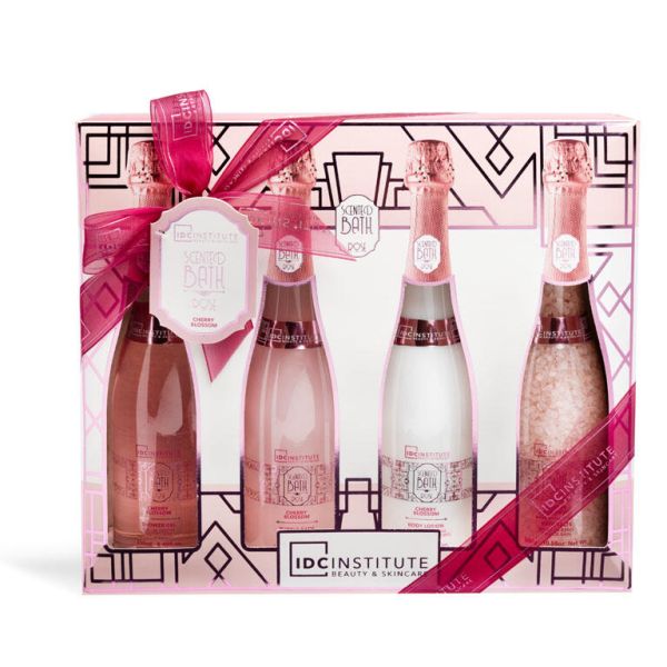 IDC Institute комплект за подарък Scented Bath Rose Champagne 4 части