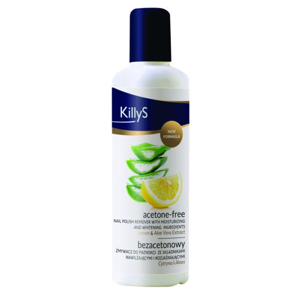 KillyS лакочистител без ацетон с екстракт от лимон и алое вера 150мл.