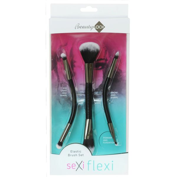 Beauty Look комплект 3 двустранни четки за грим Sexi Flexi