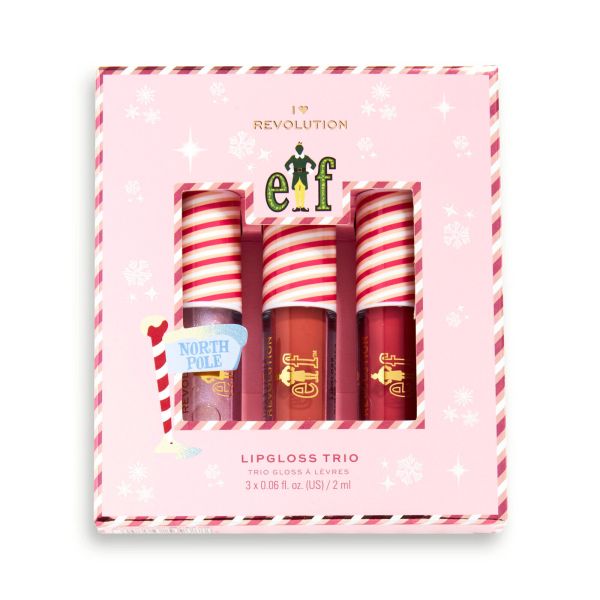 I Heart Revolution x Elf™ трио комплект гланцове за устни Candy Cane Forest