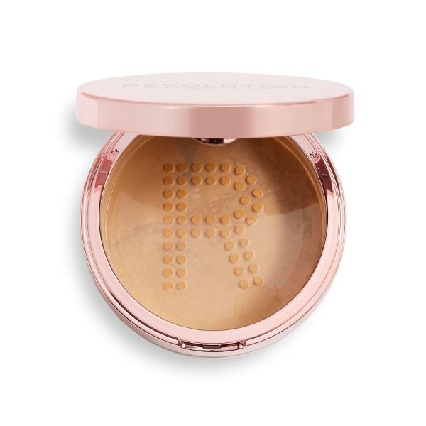 Makeup Revolution прахообразна фиксираща пудра Conceal & Fix Deep Honey