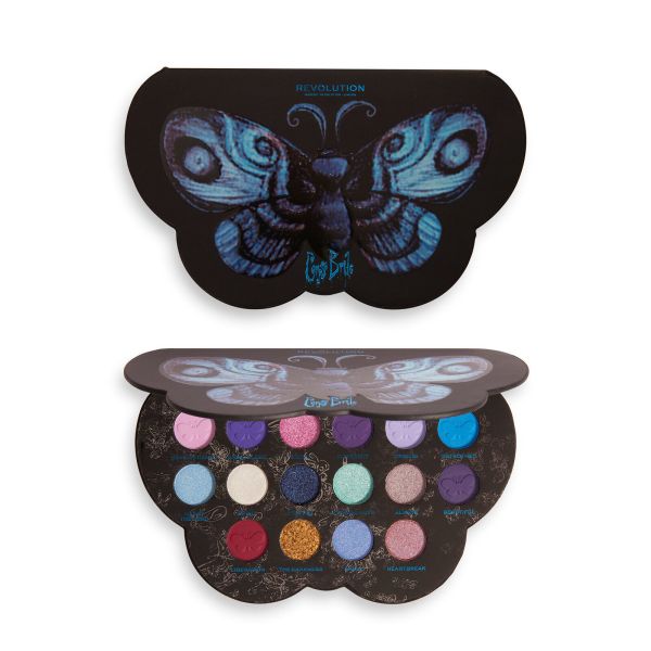 Makeup Revolution x Corpse Bride сенки палитра Butterfly 16 цвята