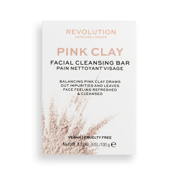 Revolution Skincare почистващ сапун за лице Pink Clay 100гр