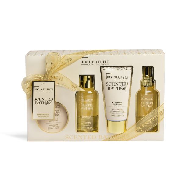 IDC Institute подаръчен комплект Scented Bath Gold | наранена опаковка
