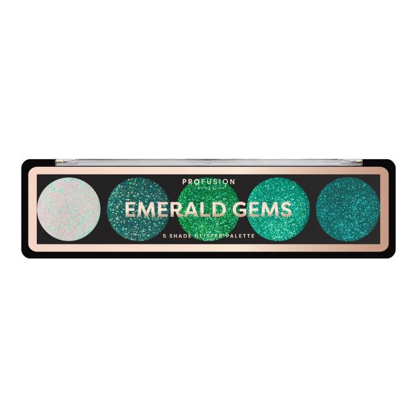 Profusion палитра брокат за очи EMERALD GEMS 5 цвята