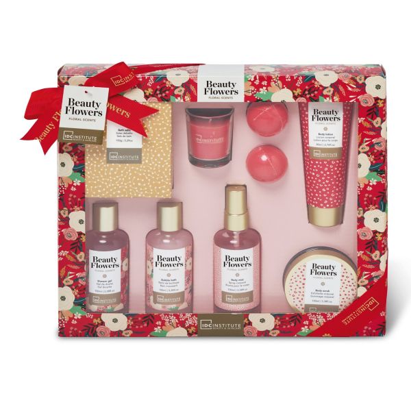 IDC Institute подаръчен комплект Scented flowers 8 части | наранена опаковка