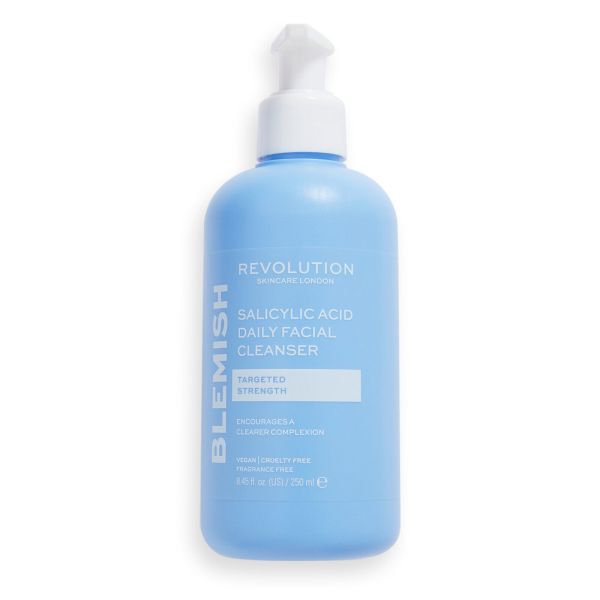 Revolution Skincare почистващ гел за лице Blemish Salicilic Acid 250мл