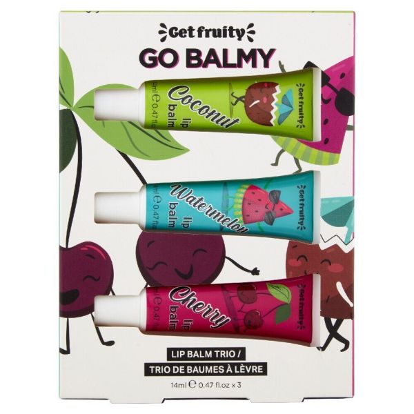 Get Fruity подаръчен комплект балсами за устни Go Balmy 3 части