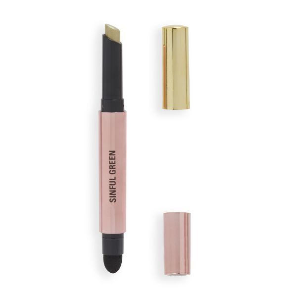 Makeup Revolution сенки стик 2 в 1 Luster Wand Eyeshadow Stick Sinful Green