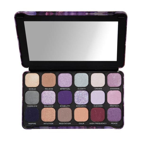 Makeup Revolution палитра сенки Forever Flawless Crystal Aura Amethyst 18 цвята