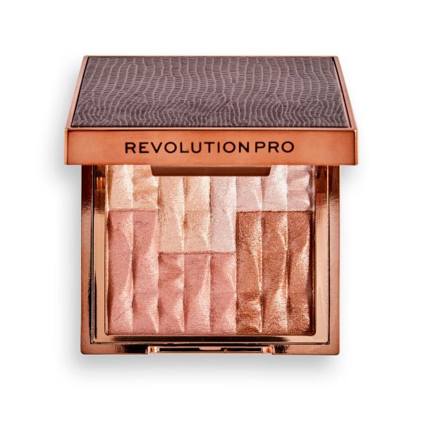 Revolution Pro палитра хайлайтър Goddess Glow Shimmer Brick Bronzer Afterglow