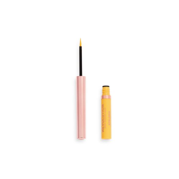 Makeup Revolution жълта течна очна линия Neon Heat Coloured Lemon Yellow