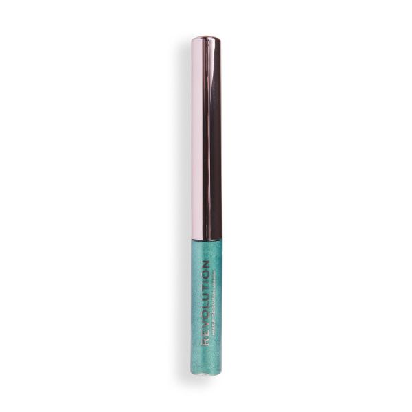 Makeup Revolution цветна течна очна линия хром Ultimate Lights Teal Bling