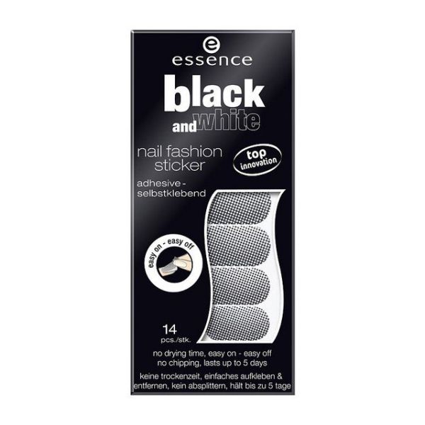 Essence стикер за нокти black and white 02