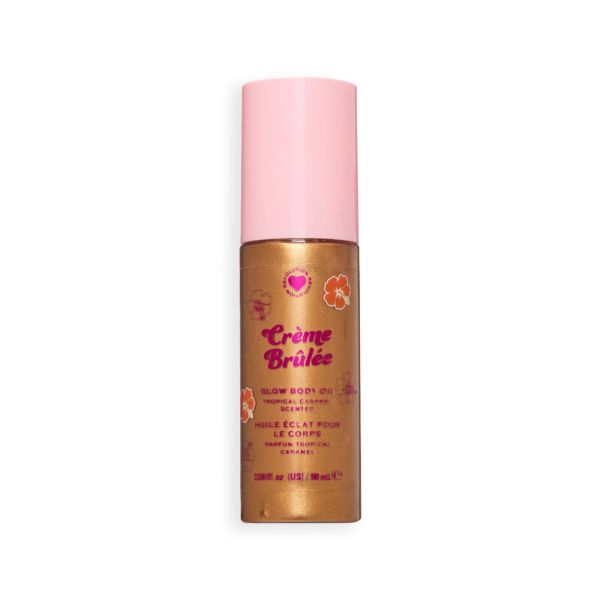 I Heart Revolution блестящо олио за тяло Tropical Caramel Glow Creme Brule Bronze 90мл.