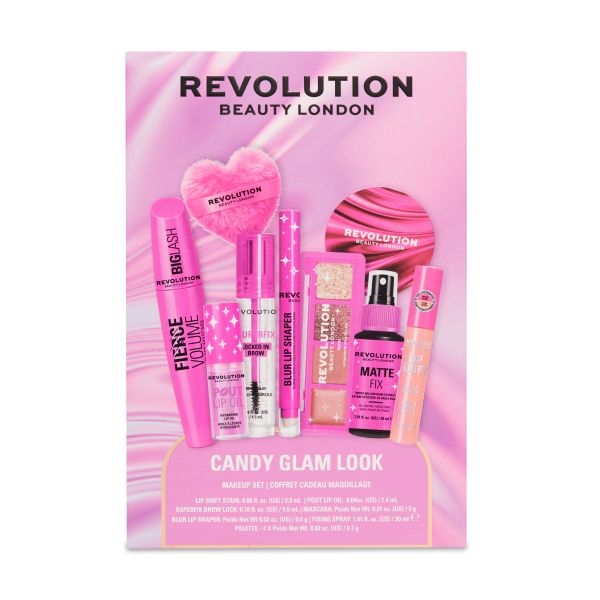 Revolution подаръчен комплект за грим Candy Glam Look 9 части