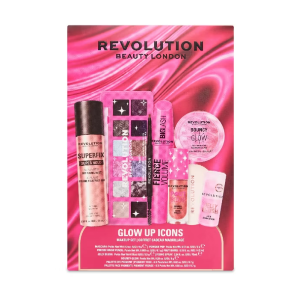 Revolution подаръчен комплект за грим  Glow Up Icons 8 части