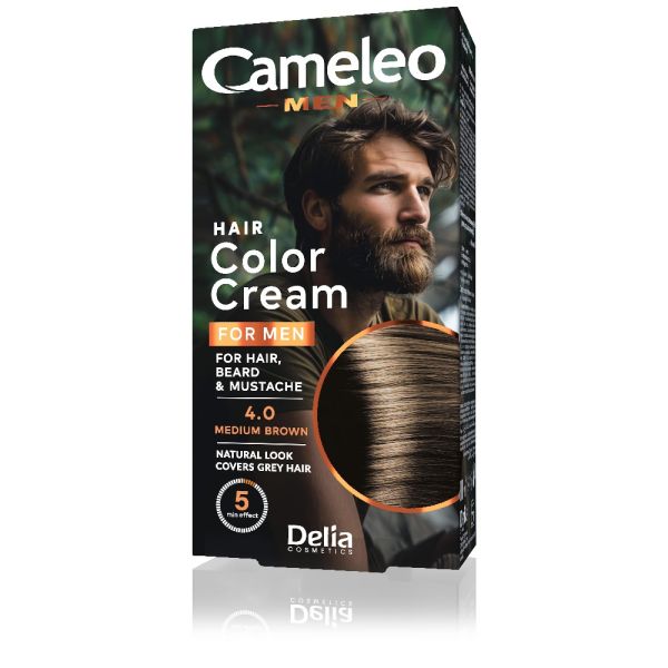Cameleo MEN боя за коса и брада за мъже 4.0 СРЕДНО КАФЯВ 30мл