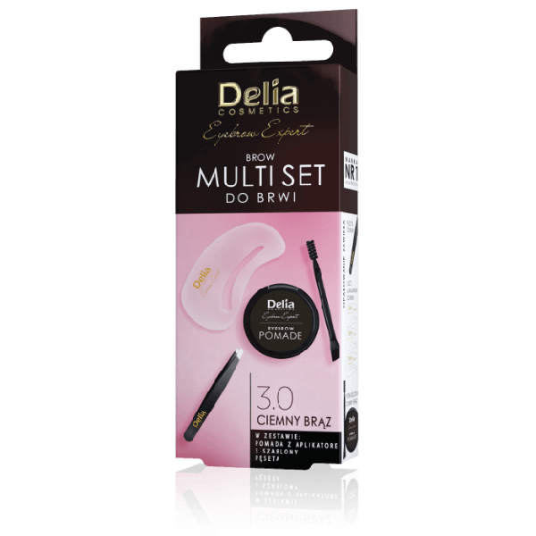 Delia комплект за оформяне на вежди 3.0 Multi Set Brow тъмнокафяв нюанс