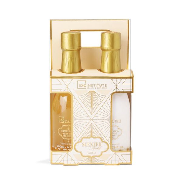 IDC подаръчен комплект за тяло Scented Bath Gold Champagne 2 части