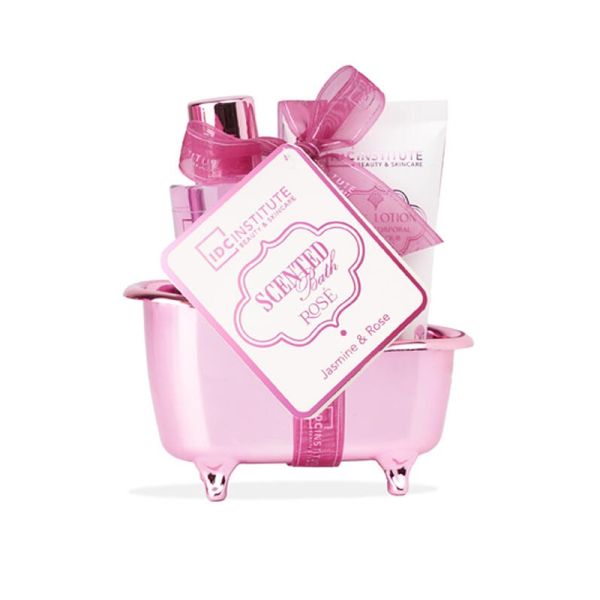 IDC подаръчен комплект за тяло Scented Bath Rose Mini 3 части