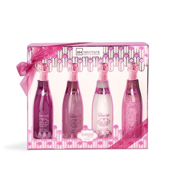 IDC подаръчен комплект за тяло Scented Bath Rose Champagne 4 части