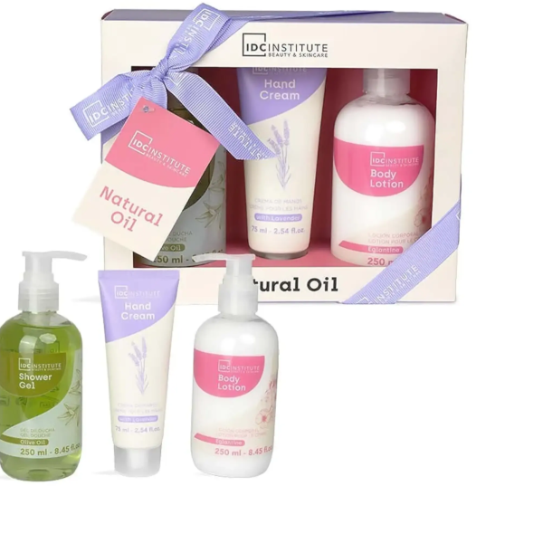 IDC подаръчен комплект за тяло Natural Oil 3 части